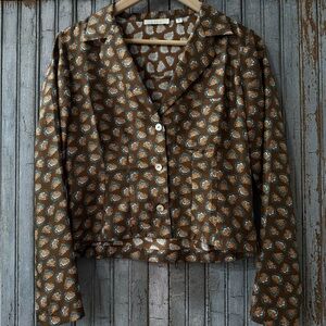 Doen Silk Paisley Abena Top S NWOT